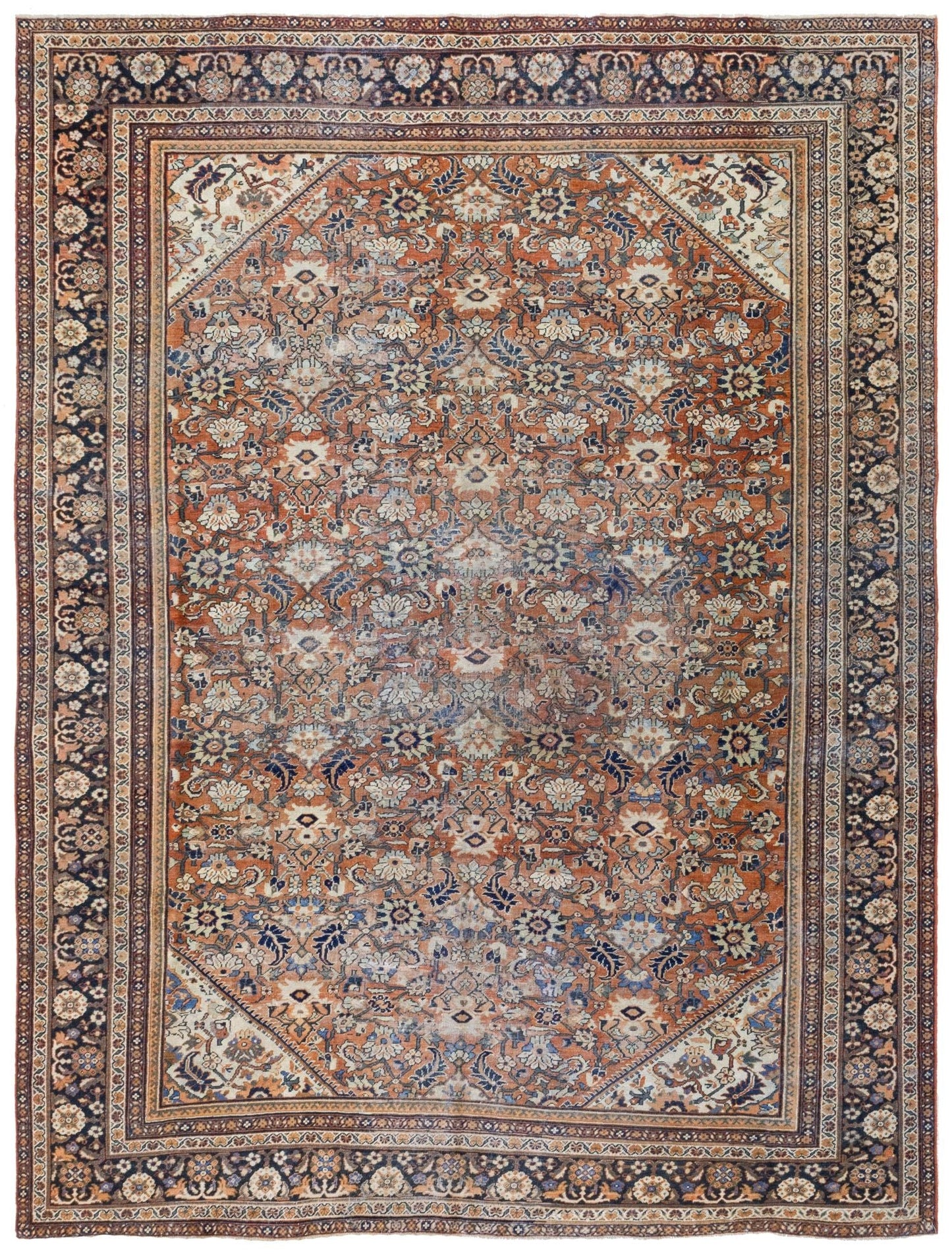 Vintage Mahal Handwoven Traditional Rug