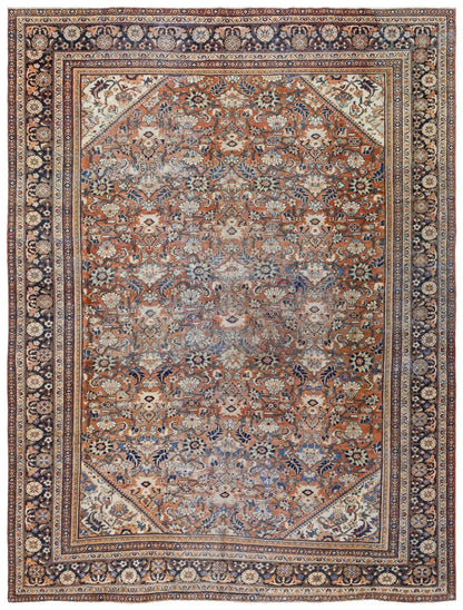 Vintage Mahal Handwoven Traditional Rug