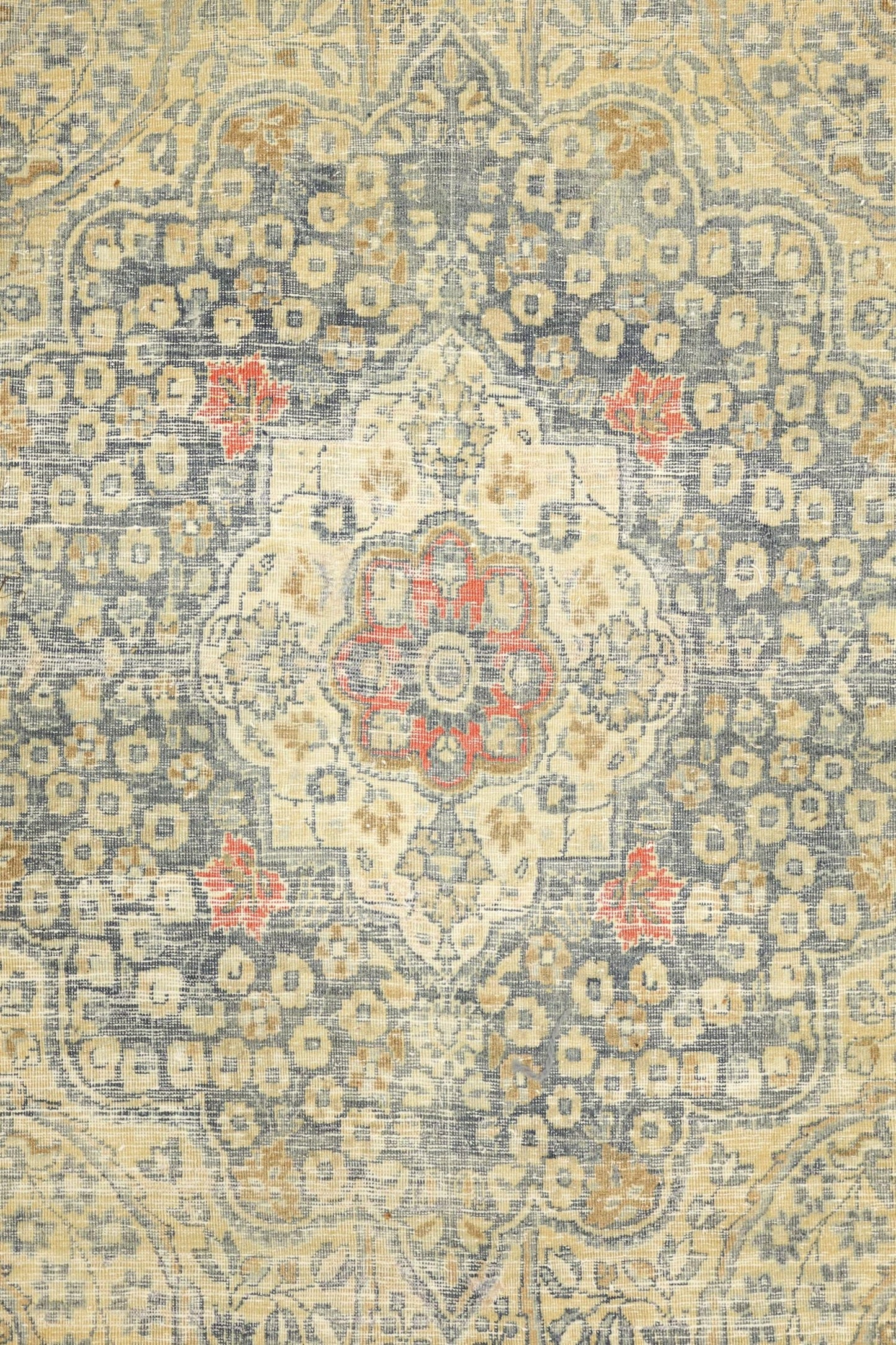 Vintage Mashad Handwoven Traditional Rug, J71810