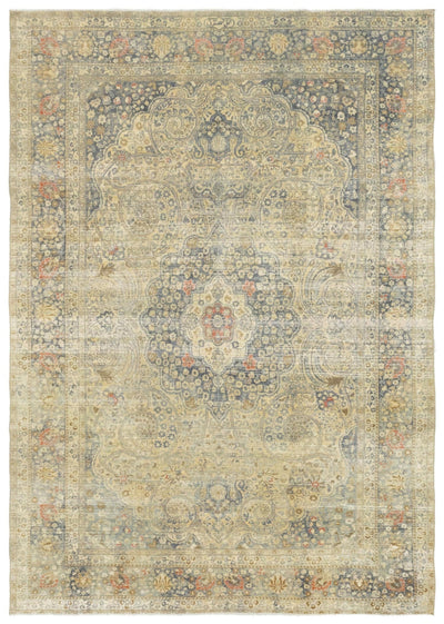 Vintage Mashad Handwoven Traditional Rug