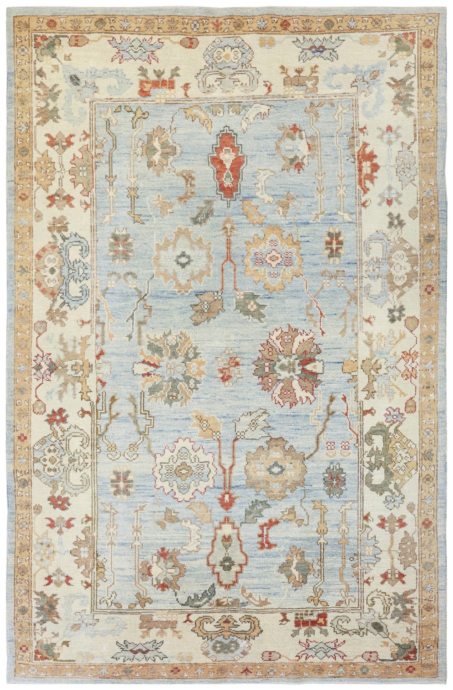 Oushak Handwoven Traditional Rug