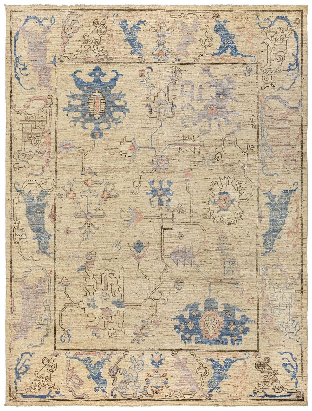 Oushak Handwoven Traditional Rug