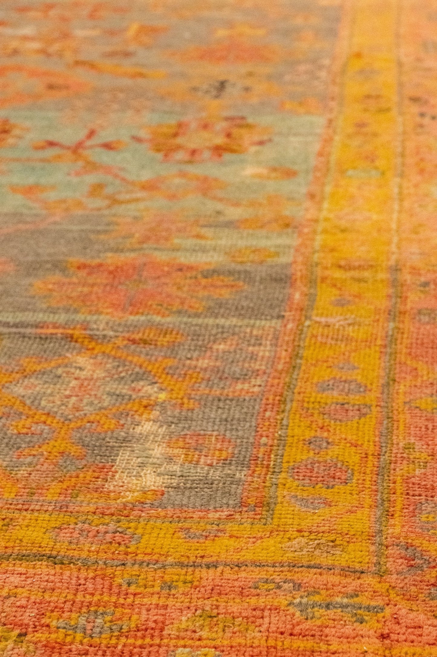 Vintage Oushak Handwoven Traditional Rug, T86240