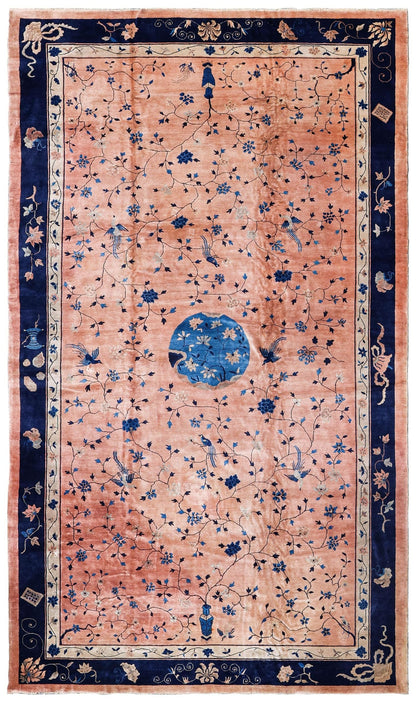 Antique Peking Handwoven Traditional Rug