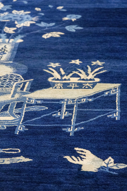 Antique Peking Handwoven Traditional Rug, J87312