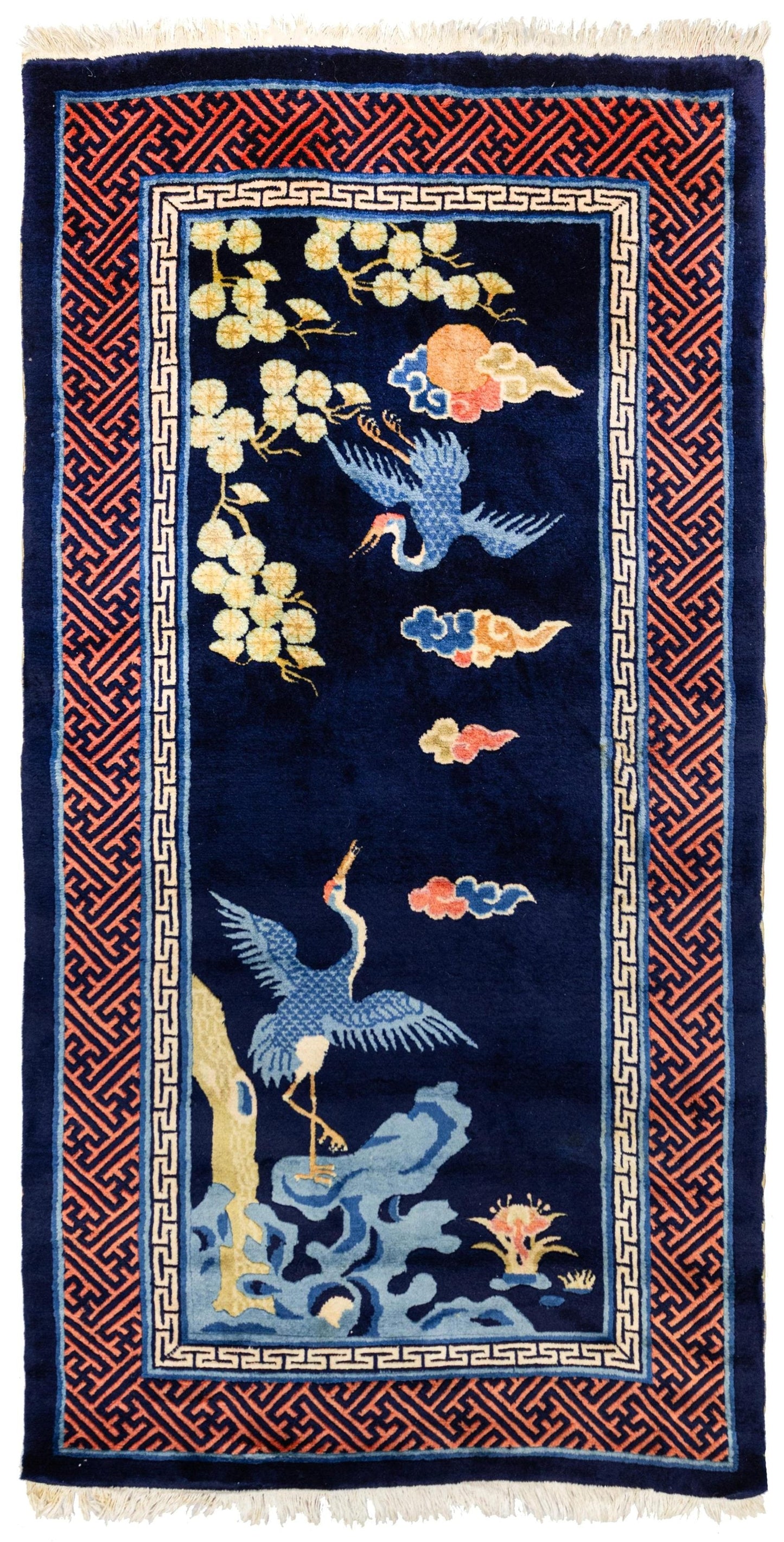 Antique Peking Handwoven Traditional Rug
