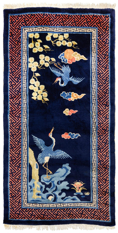Antique Peking Handwoven Traditional Rug
