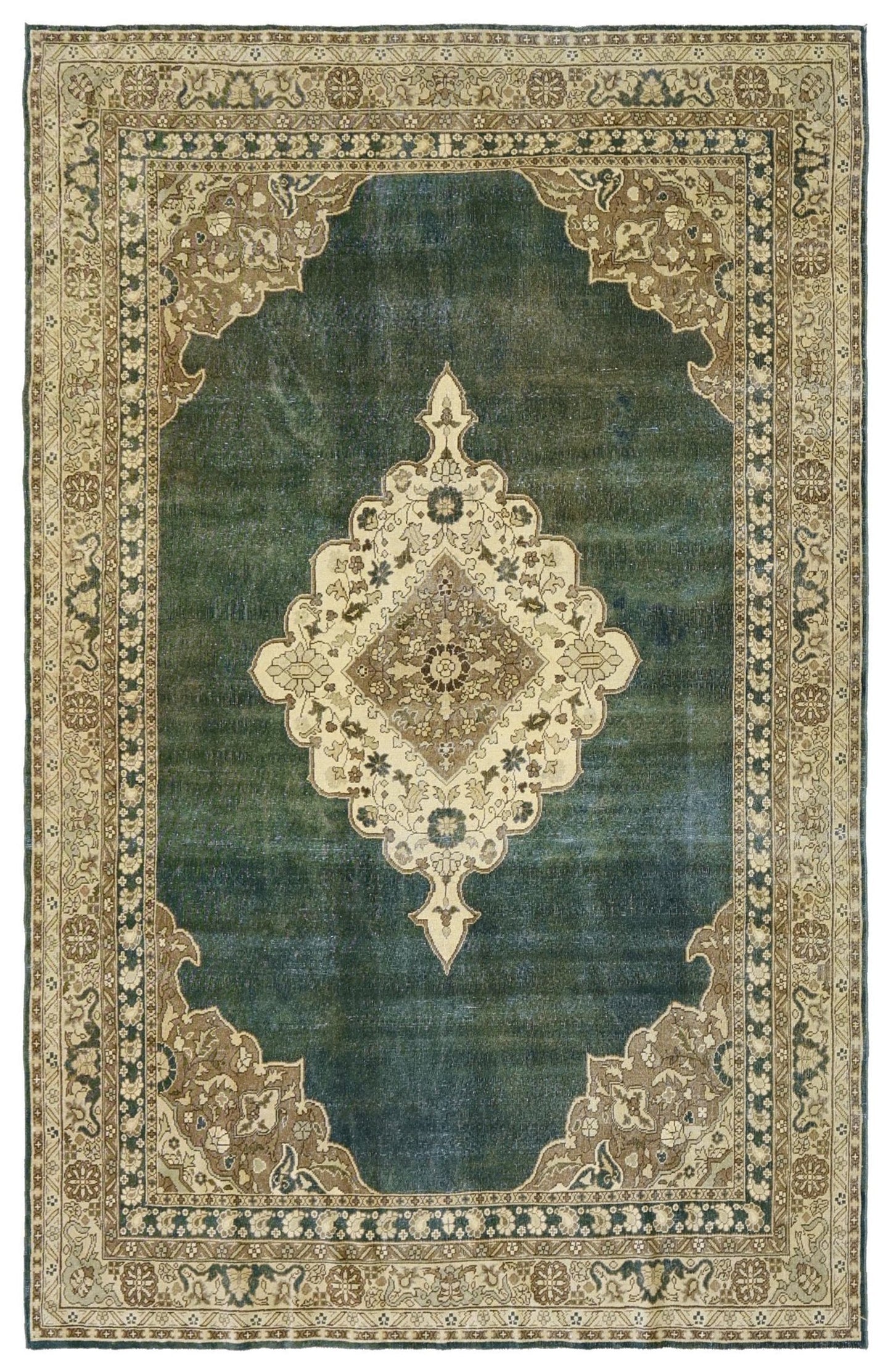 Vintage Romanian Handwoven Traditional Rug