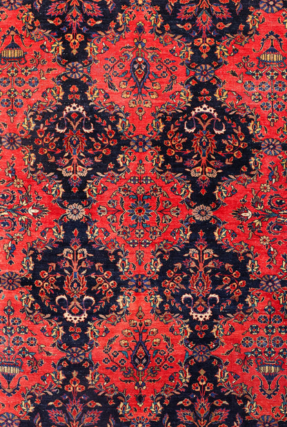 Antique Sarouk Handwoven Traditional Rug, J78389