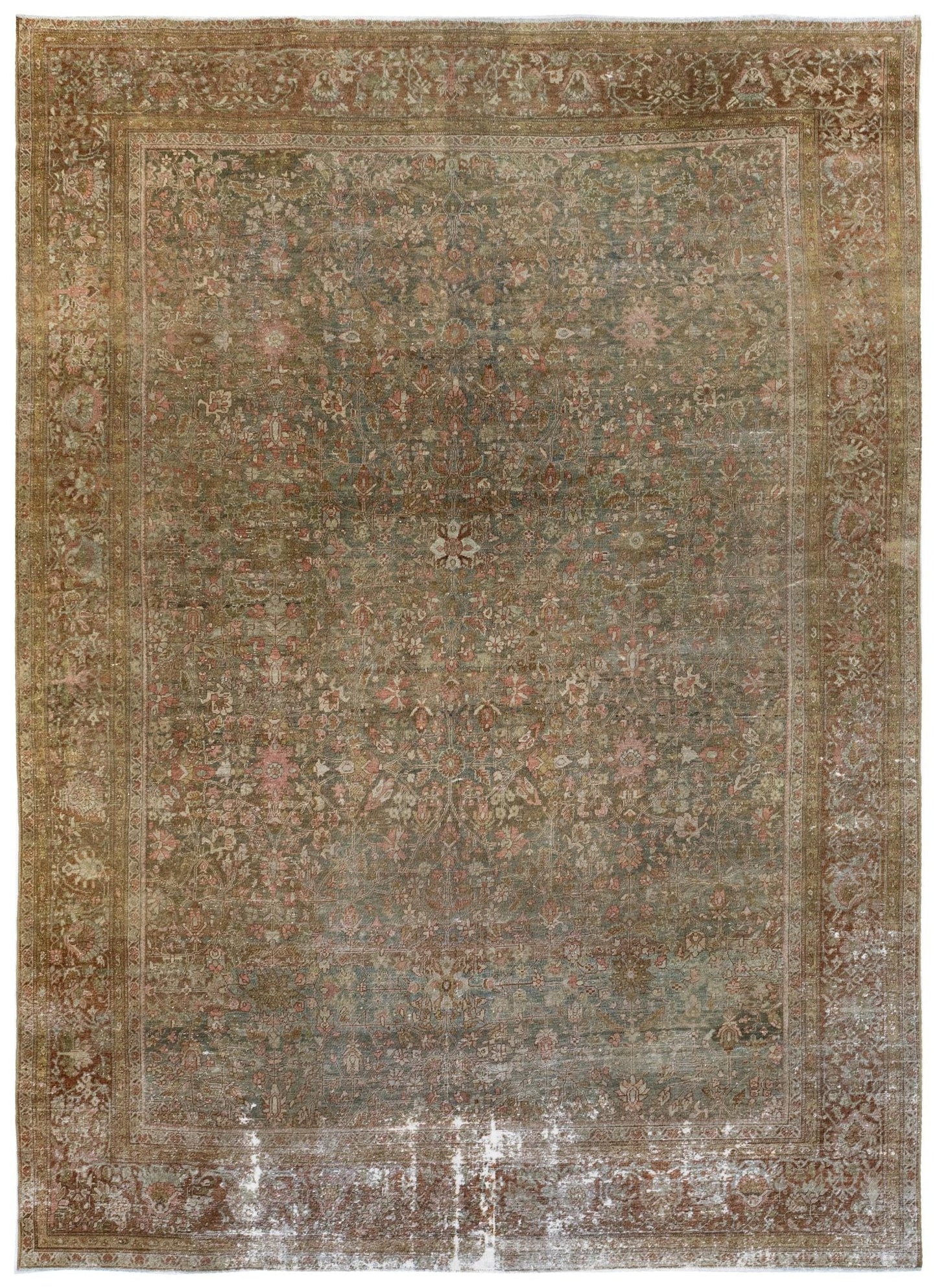 Vintage Sarouk Handwoven Traditional Rug