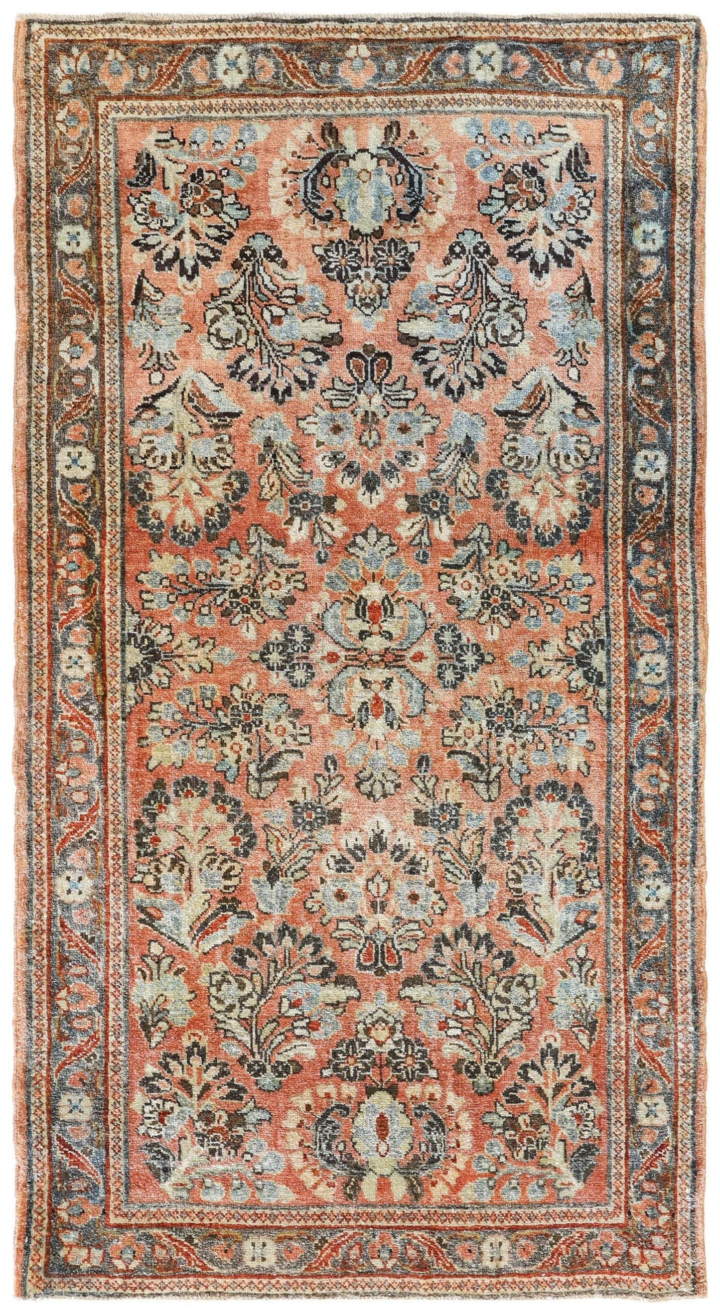 Antique Sarouk Handwoven Traditional Rug