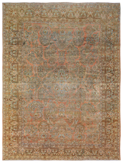 Antique Sarouk Handwoven Traditional Rug