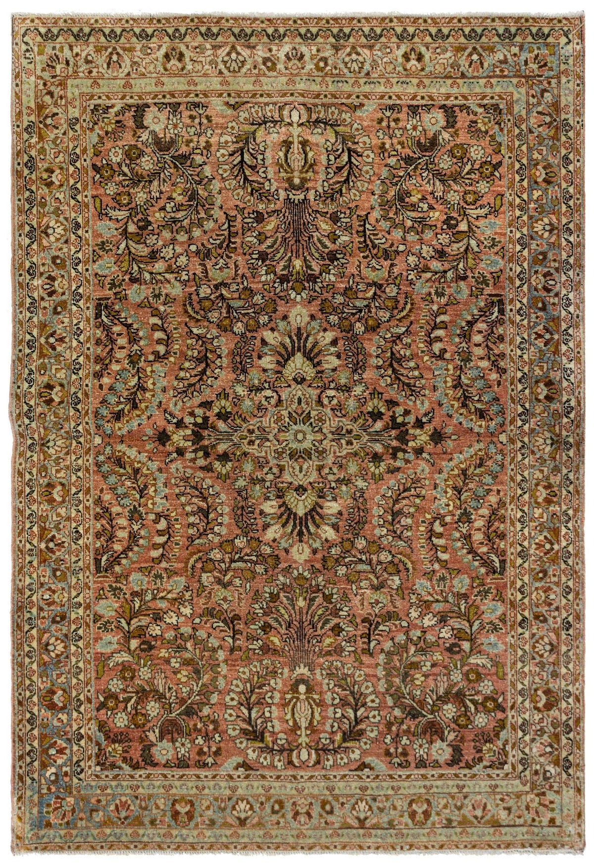Vintage Sarouk Handwoven Traditional Rug