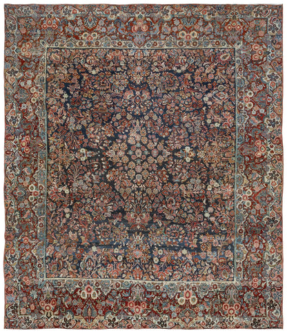 Vintage Sarouk Handwoven Traditional Rug