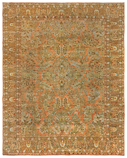 Vintage Sarouk Handwoven Traditional Rug
