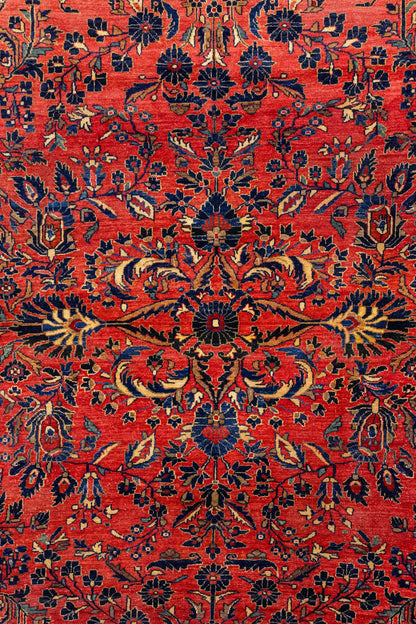 Antique Sarouk Handwoven Traditional Rug, J88653