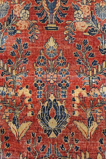 Vintage Sarouk Handwoven Traditional Rug, J89143