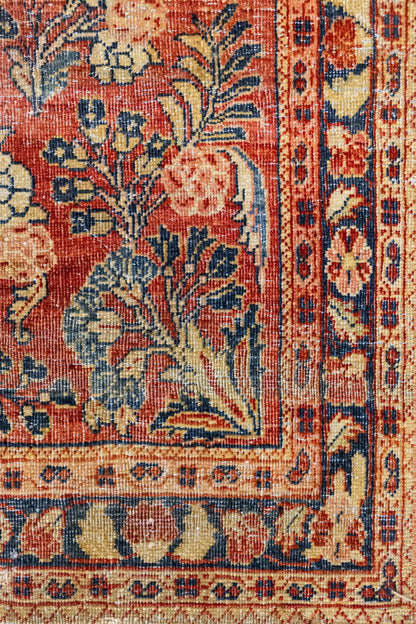 Vintage Sarouk Handwoven Traditional Rug, J89143