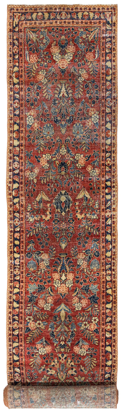 Vintage Sarouk Handwoven Traditional Rug