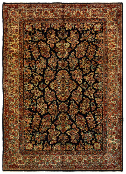 Antique Sarouk Handwoven Traditional Rug