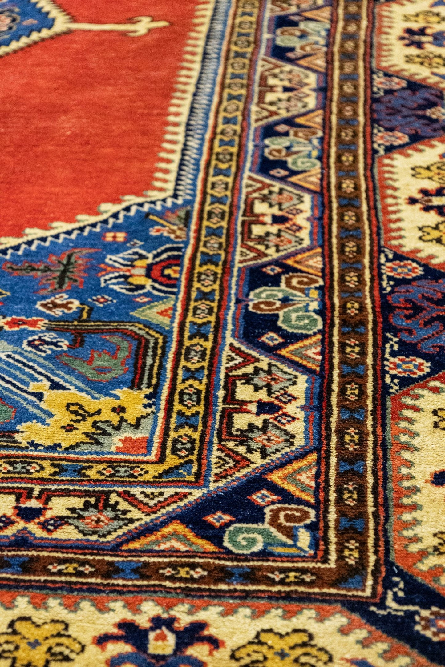 Antique Sinkiang Handwoven Traditional Rug, J87286