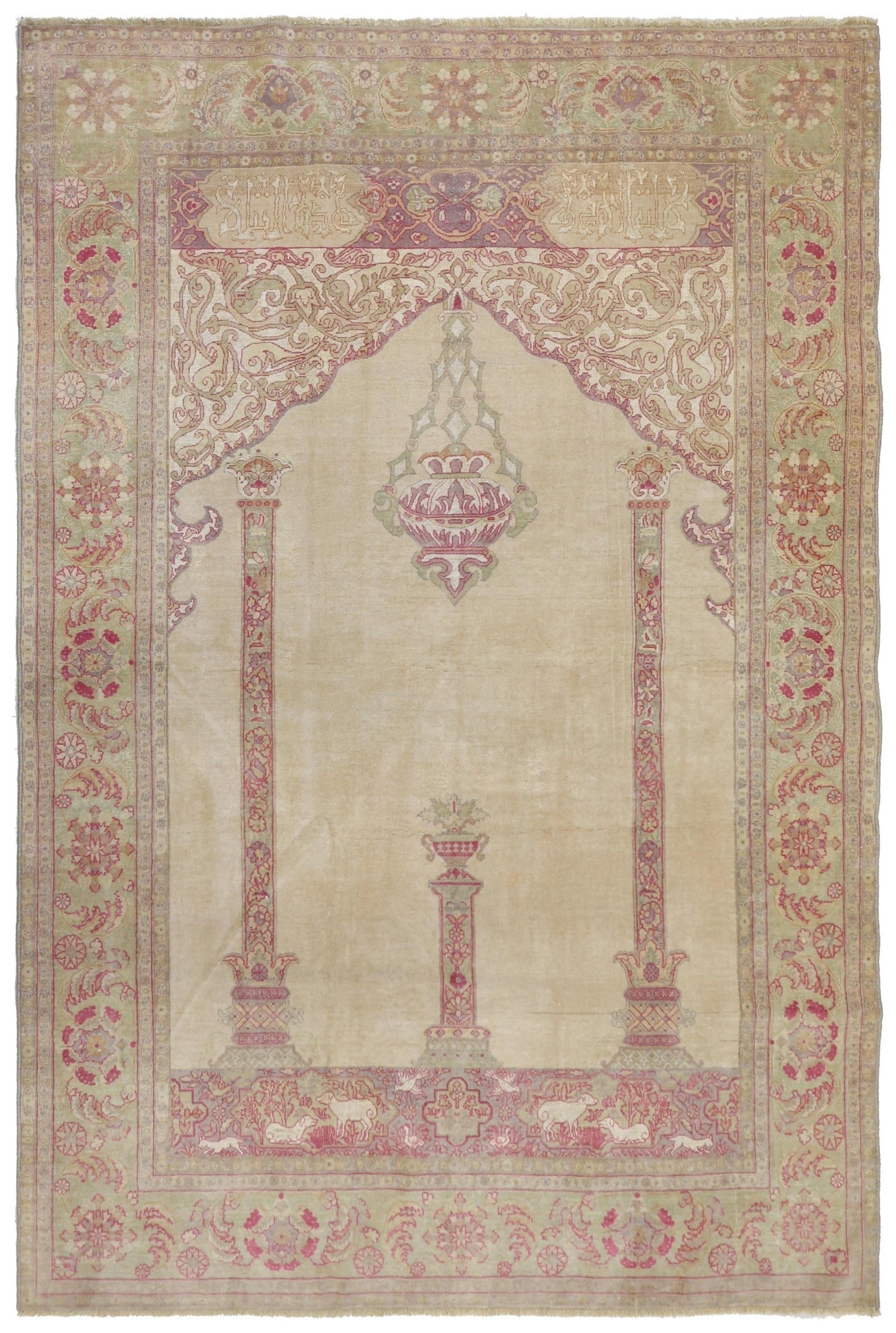 Antique Sivas Prayer Handwoven Traditional Rug