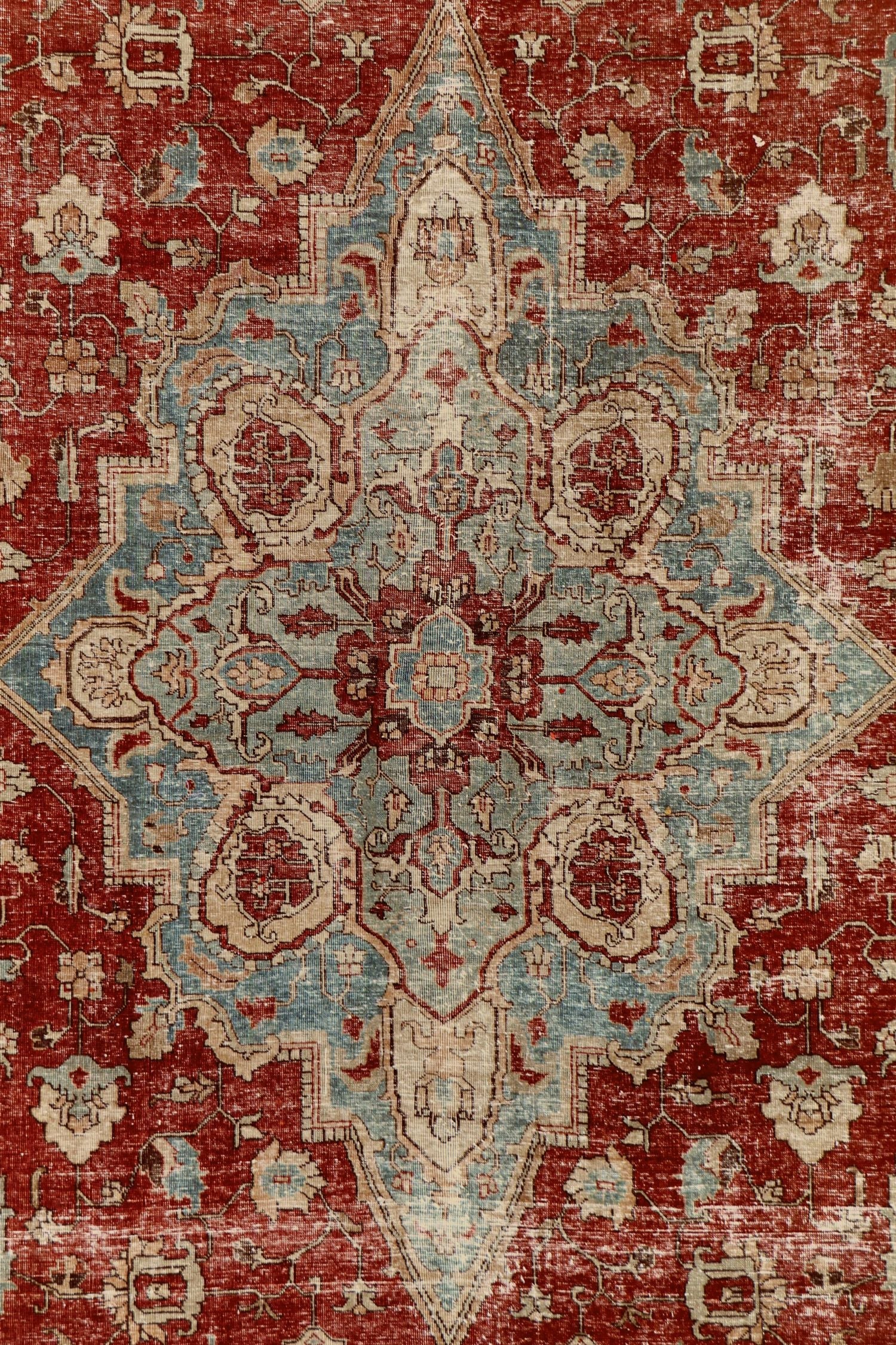 Vintage Tabriz Handwoven Traditional Rug, J68311