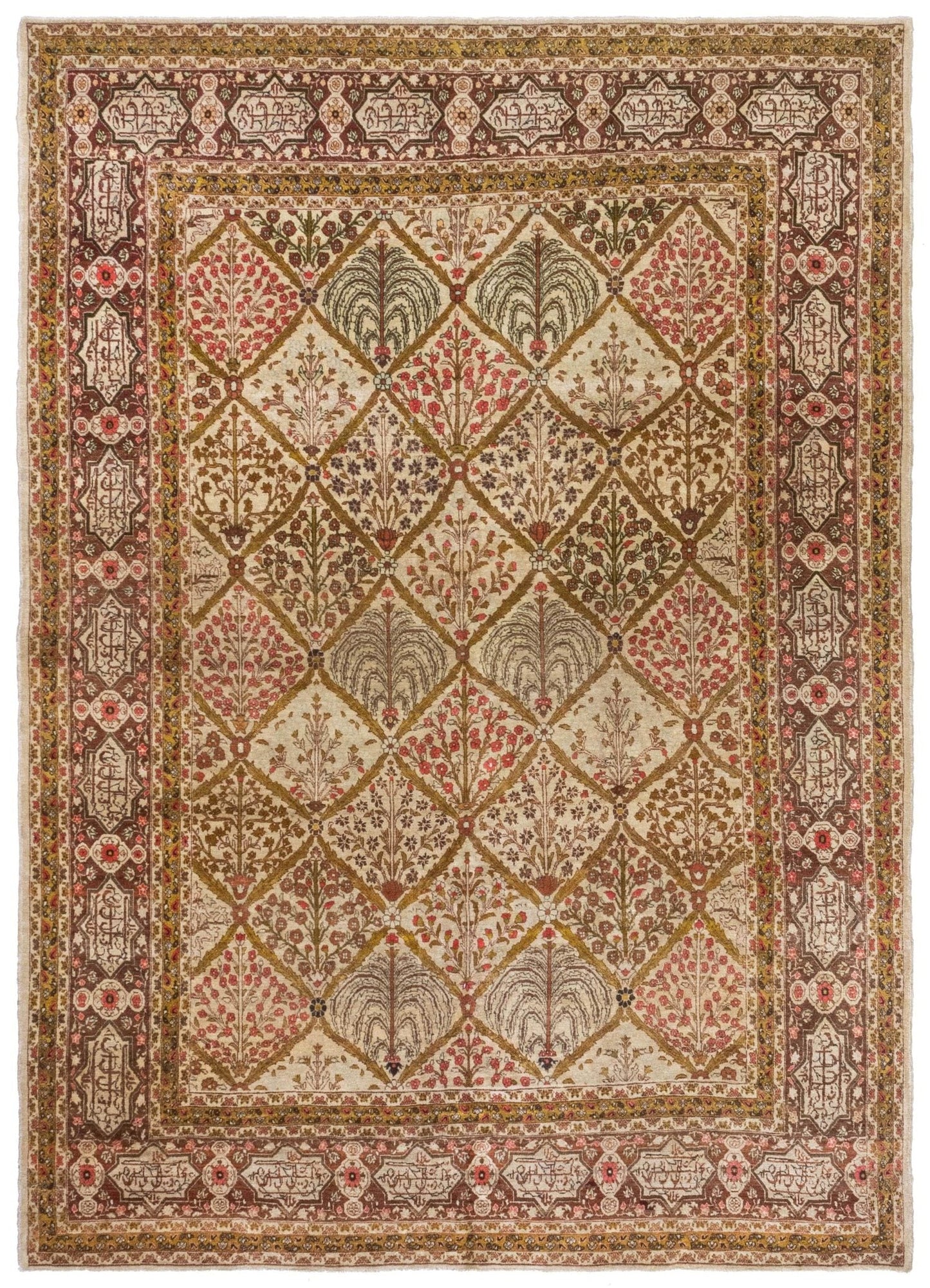 Antique Tabriz Handwoven Traditional Rug