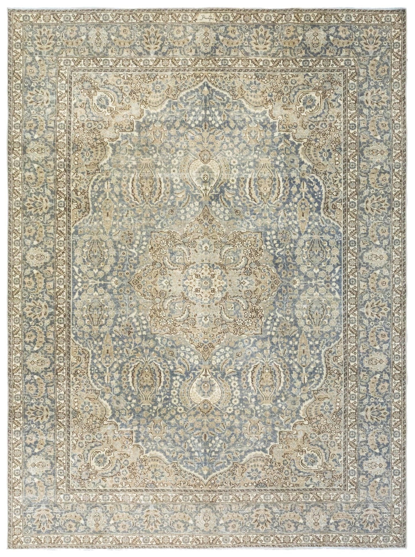 Vintage Tabriz Handwoven Traditional Rug