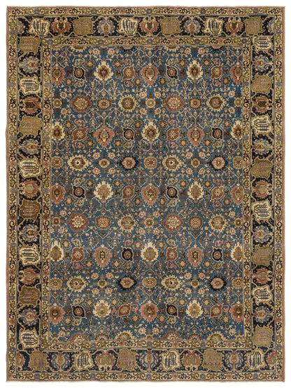 Vintage Tabriz Handwoven Traditional Rug