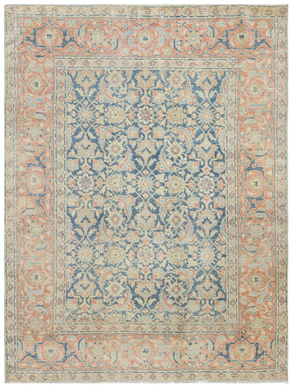 Vintage Tabriz Handwoven Traditional Rug