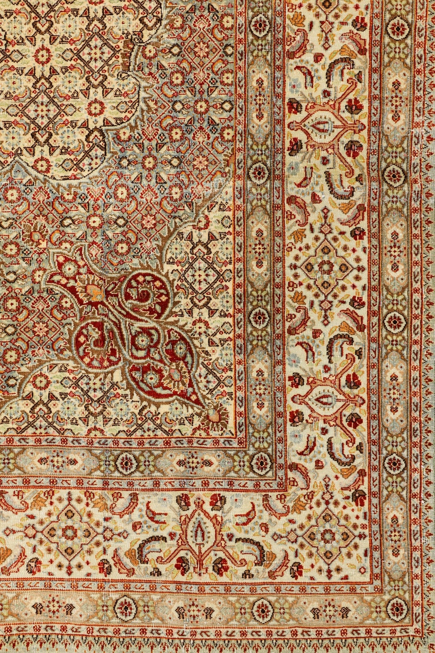 Vintage Tabriz Handwoven Traditional Rug, J79411
