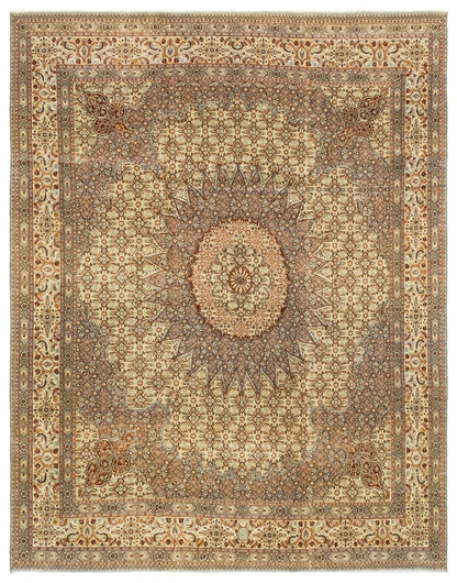 Vintage Tabriz Handwoven Traditional Rug