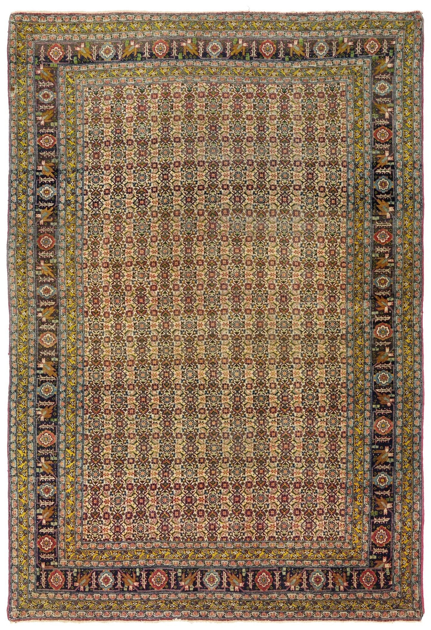 Antique Tabriz Handwoven Traditional Rug