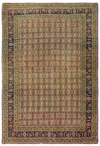 Antique Tabriz Handwoven Traditional Rug