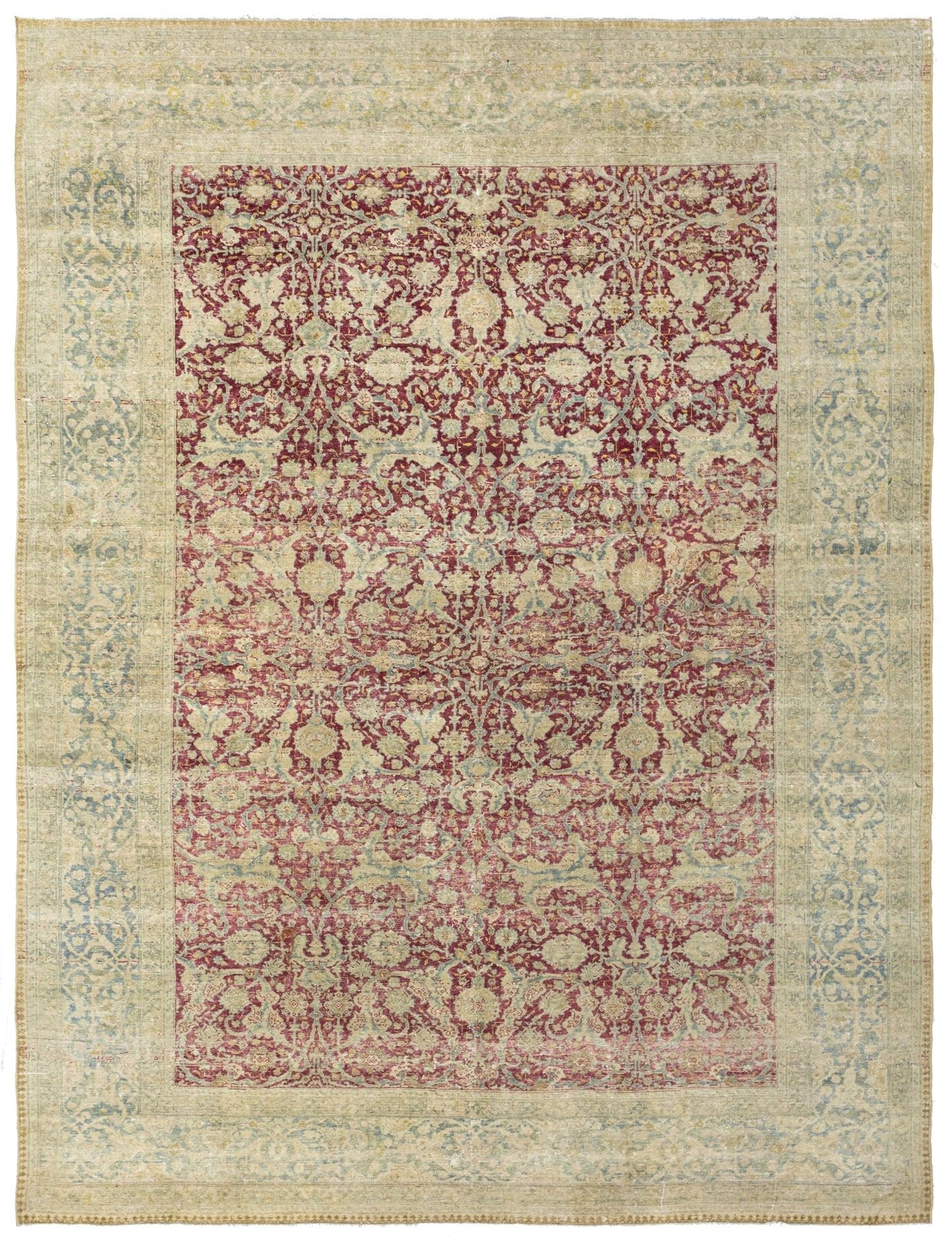 Vintage Tabriz Handwoven Traditional Rug