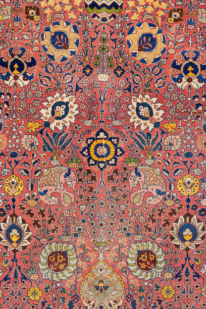 Antique Tabriz Handwoven Traditional Rug, J87294