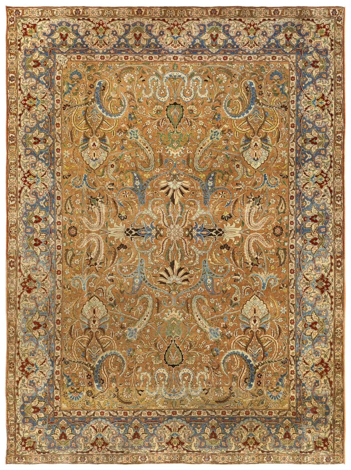 Antique Tabriz Handwoven Traditional Rug