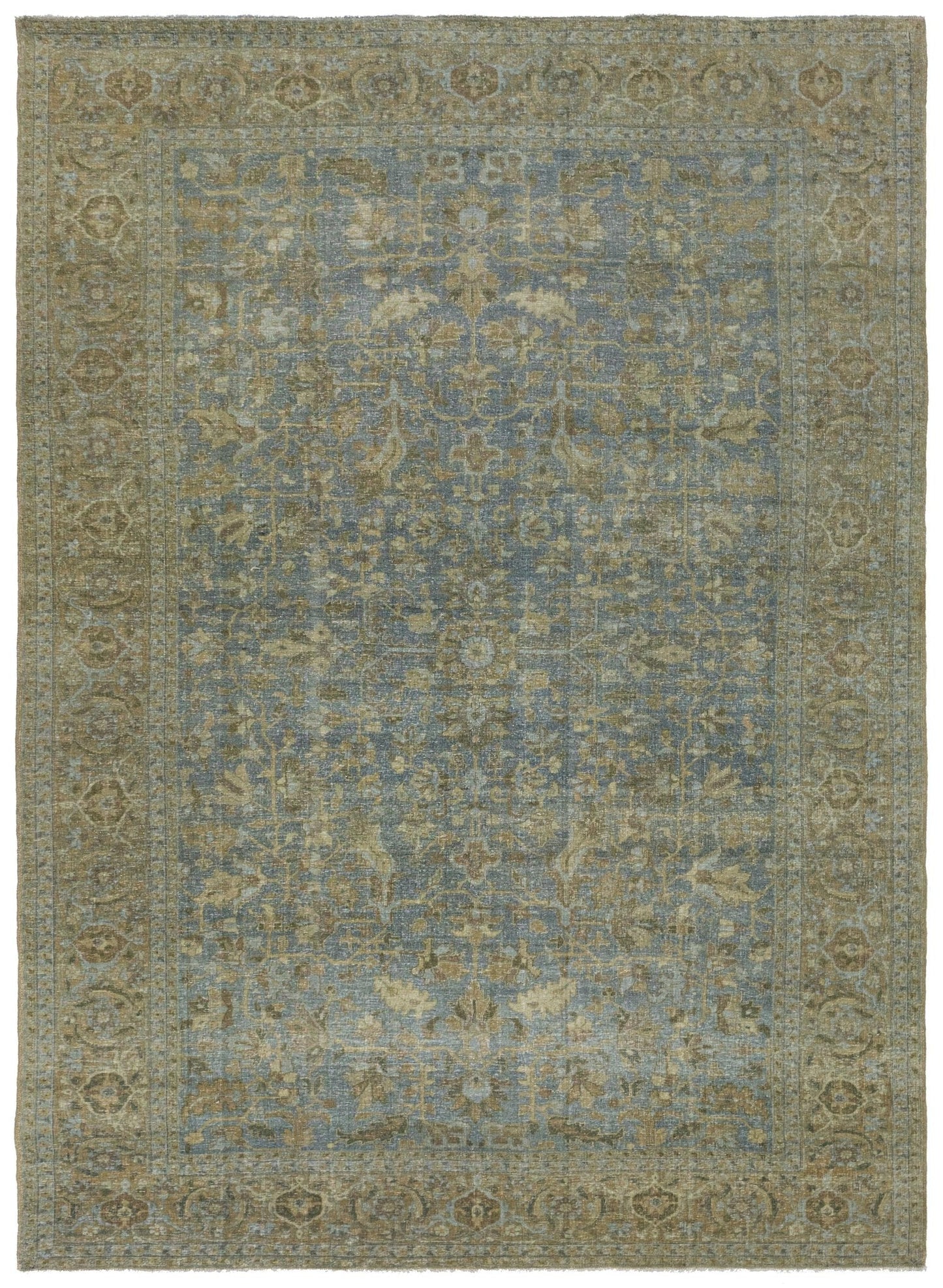 Vintage Tabriz Handwoven Traditional Rug