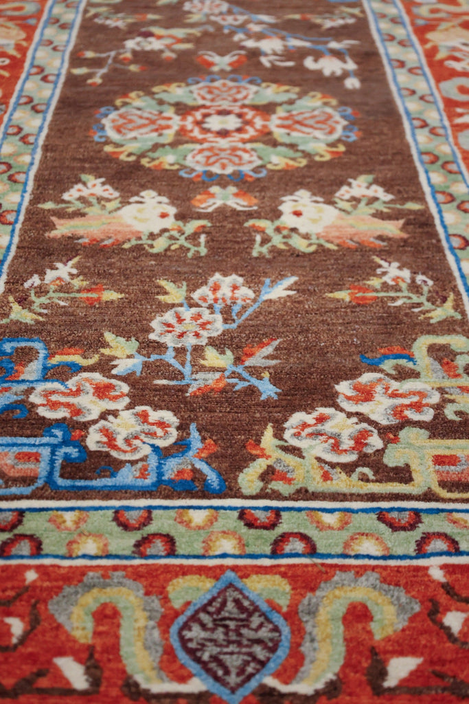 Tibetan Lotus Handwoven Traditional Rug | Landry & Arcari