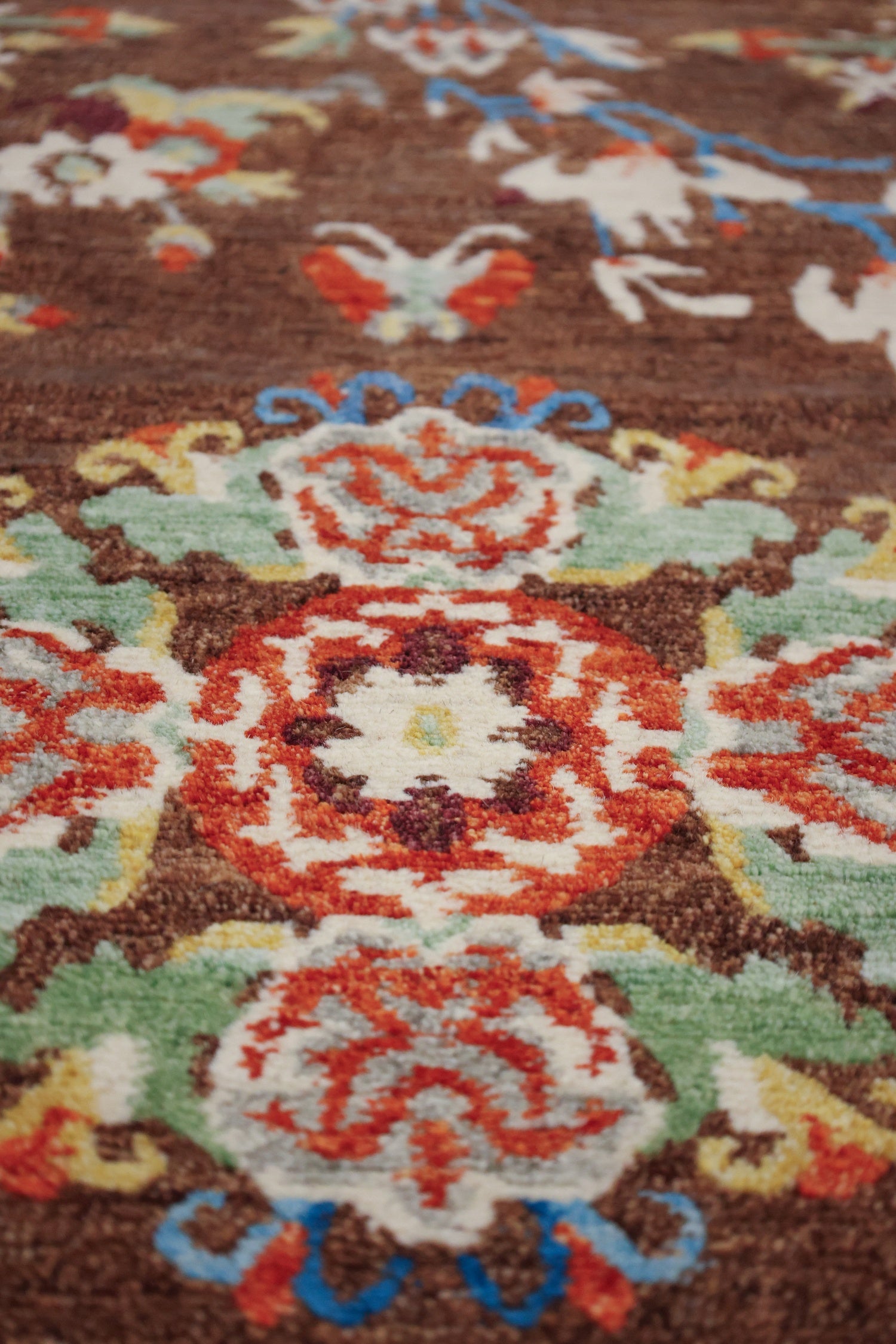 Tibetan Lotus Handwoven Traditional Rug | Landry & Arcari