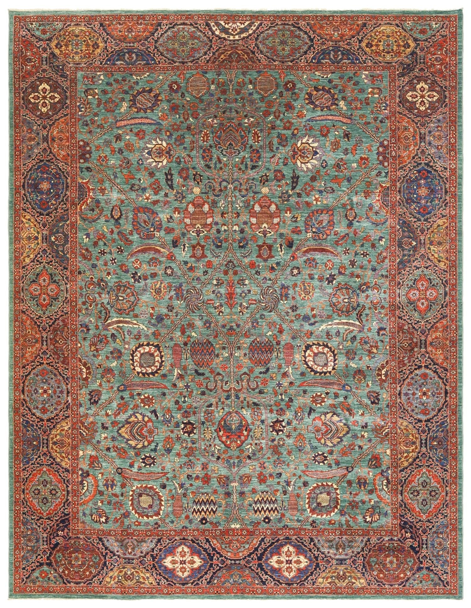 Vase Tabriz Handwoven Traditional Rug
