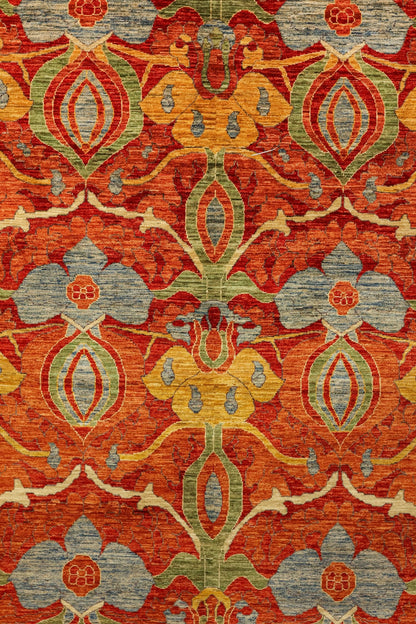 William Morris Handwoven Traditional Rug, J81041