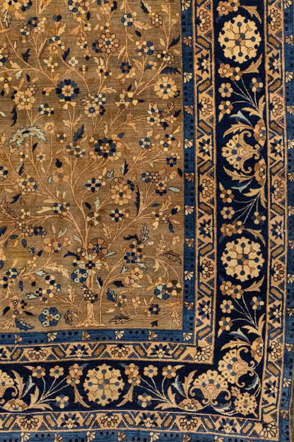 Antique Yezd Handwoven Traditional Rug, J86126