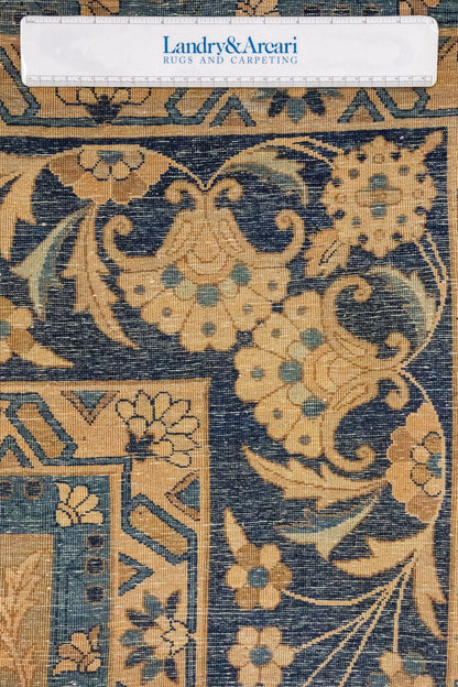 Antique Yezd Handwoven Traditional Rug, J86126