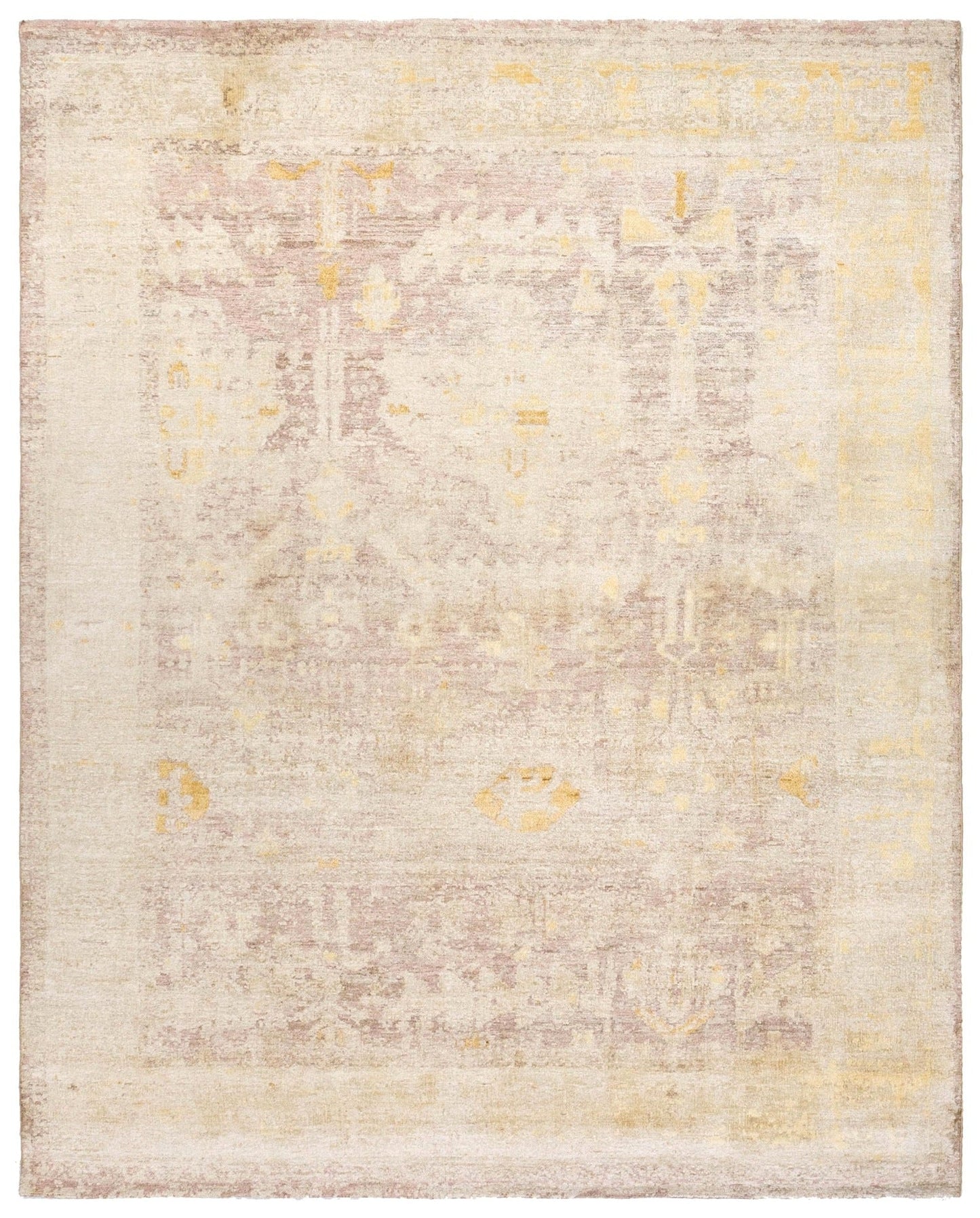  Ancient Oushak Handwoven Transitional Rug