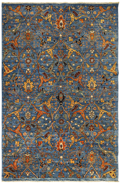 Arabesque Tabriz Handwoven Transitional Rug