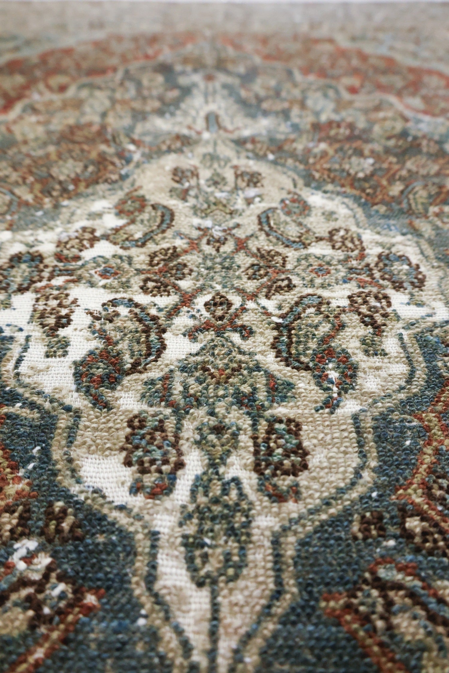 Vintage Bibikabad Handwoven Transitional Rug, J69258