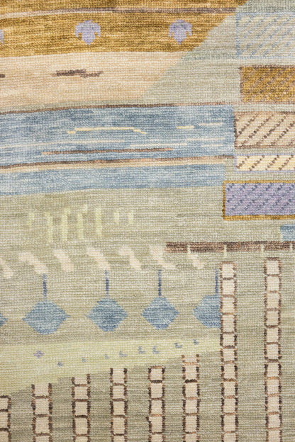 Collage Handwoven Transitional Rug, J88117