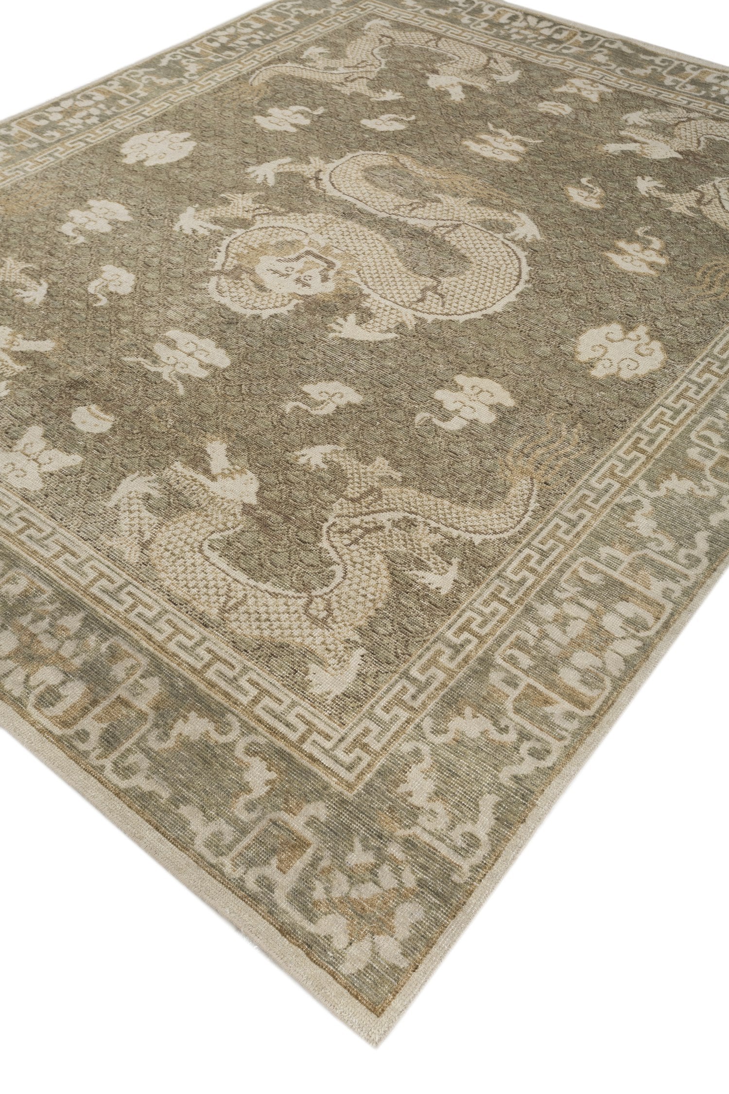 Dragon Handwoven Transitional Rug, J70195